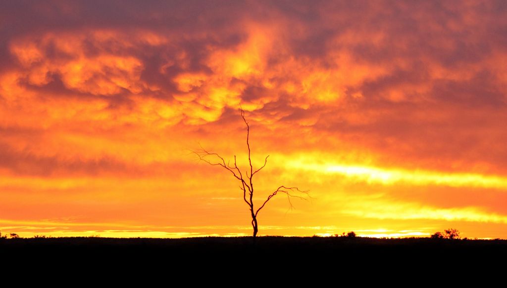 Firey sunset in north western Australia